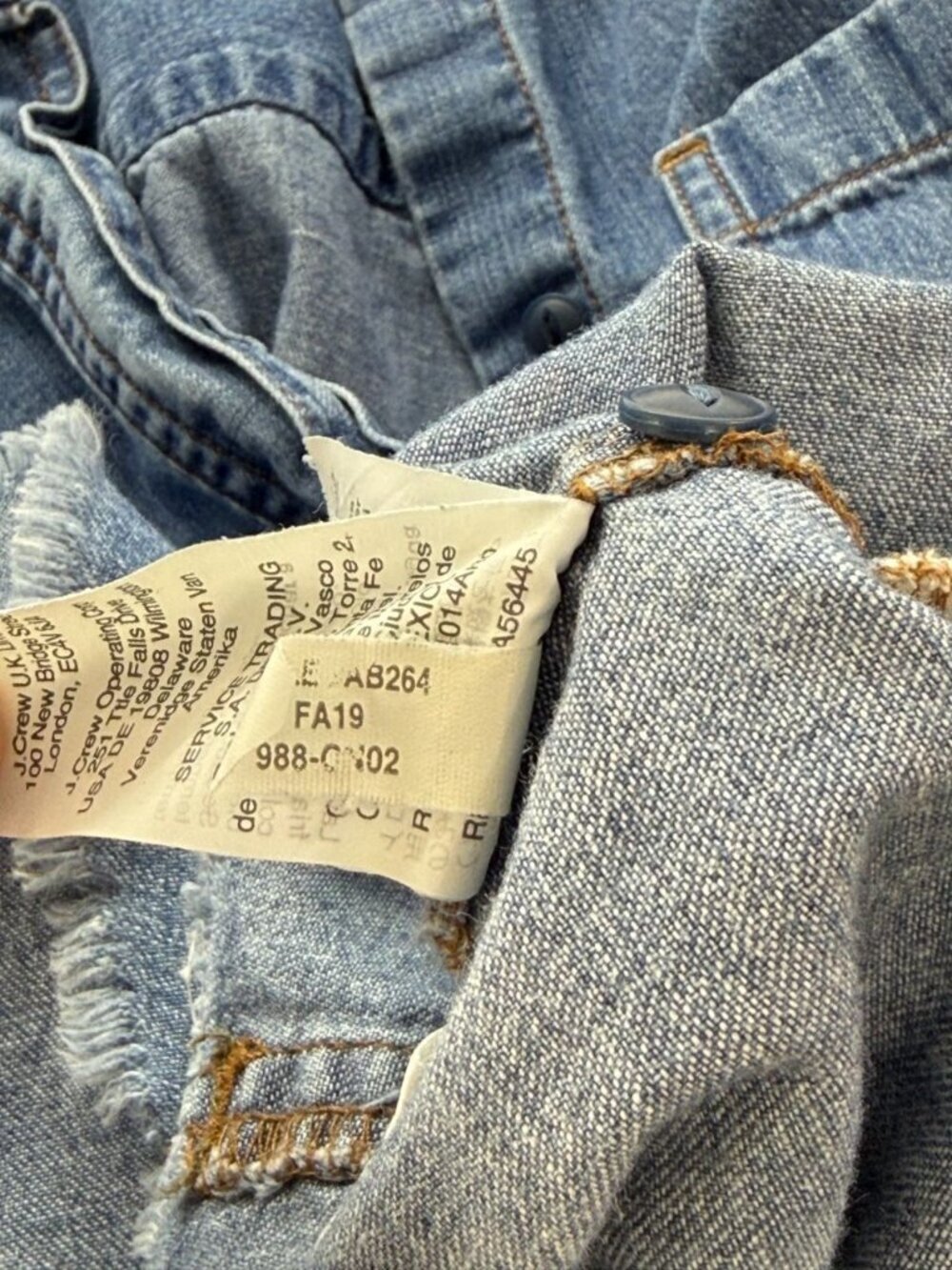 Madewell Womens Denim Oversized Ex-Boyfriend Shirtdress Dress Mini Pocket Size S - Picture 11 of 13